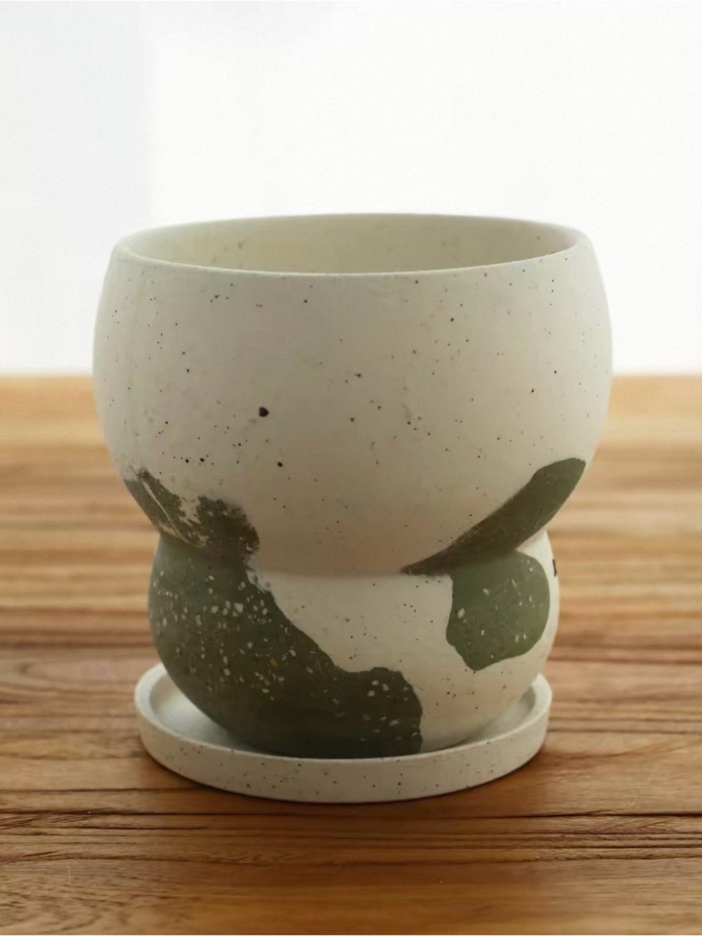 Plant Pot indoor speckled cream ceramic planter